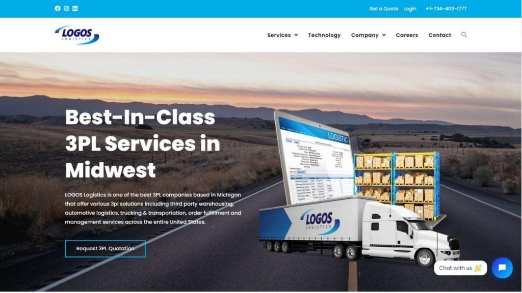 logos logistics website renewal logos3pl