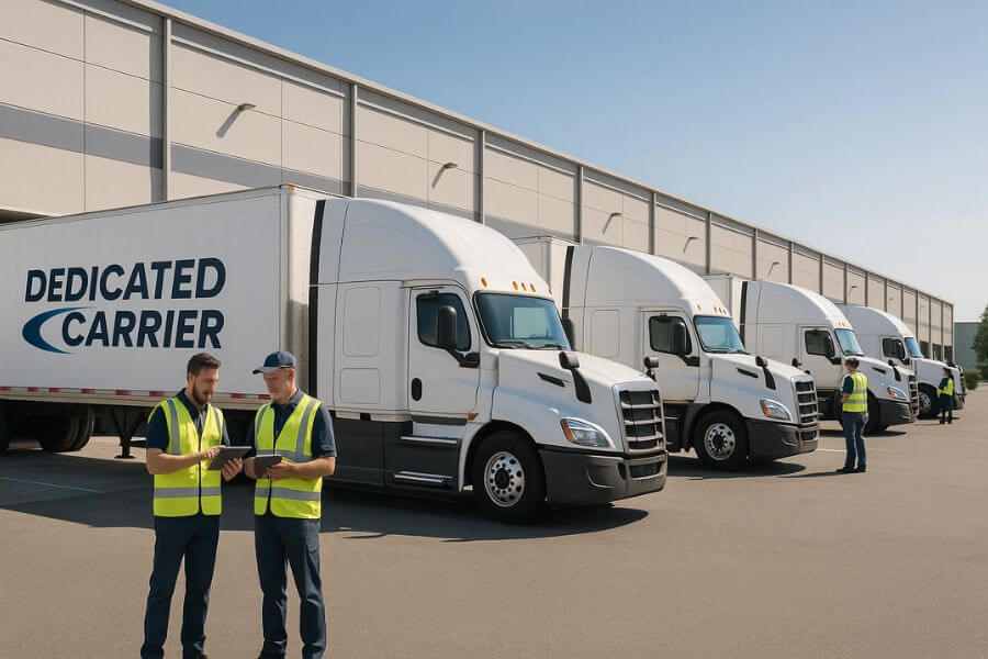 dedicated carrier 3pl glossary logos logistics