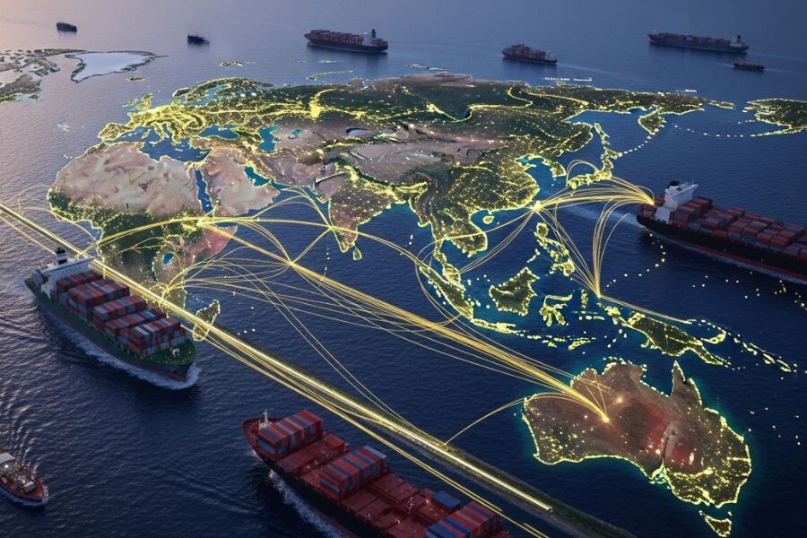 top 10 trade routes in global commerce logos logistics