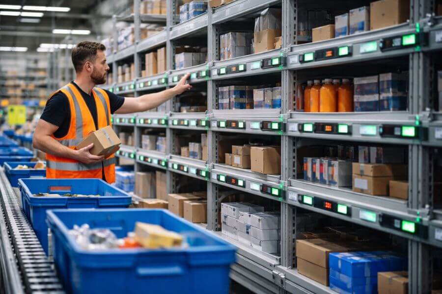 Apa itu pick to light? Definisi, cara kerja, komponen, jenis, FAQ, logo, logistik.